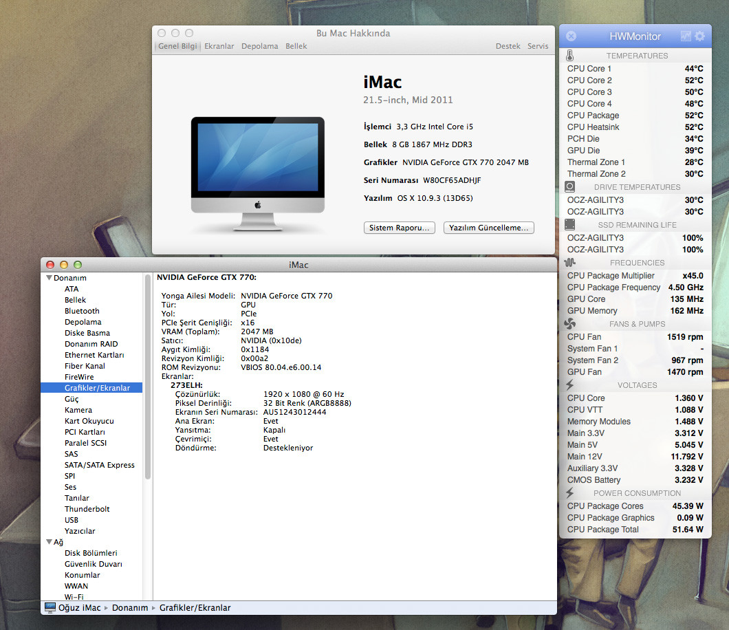  OS X 10.9.3 Install USB.raw (Hackintosh Kurulmaya hazır imaj)