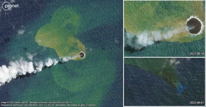 Volkanik patlama Pasifik Okyanusu’nda yeni bir ada oluşturdu