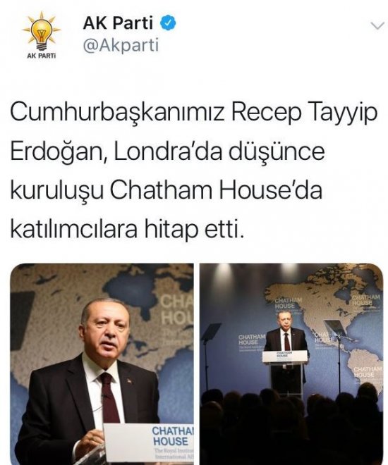 Cumhurbaşkanı Erdoğan,  Chatham House’da konuştu ama yandaş gazeteciler daha önce tepki göstermişti 
