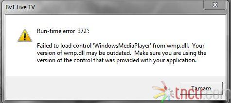  wmp.dll hatası bilen varsa lütfen yardımcı olsun!!!