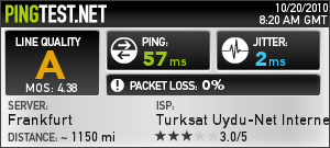  www.pingtest.net Notunuz ne çıkıyor ?