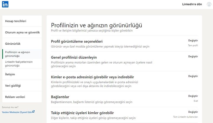 LinkedIn profil görünürlüğünüzü yönetmeniz için 7 ipucu