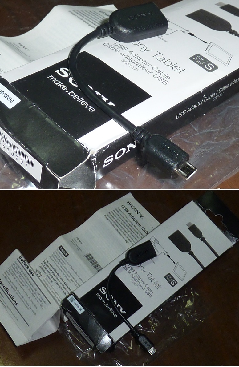  SONY TABLET S için USB ADAPTOR KABLOSU (SGPUC1) -19TL [SATILDI]