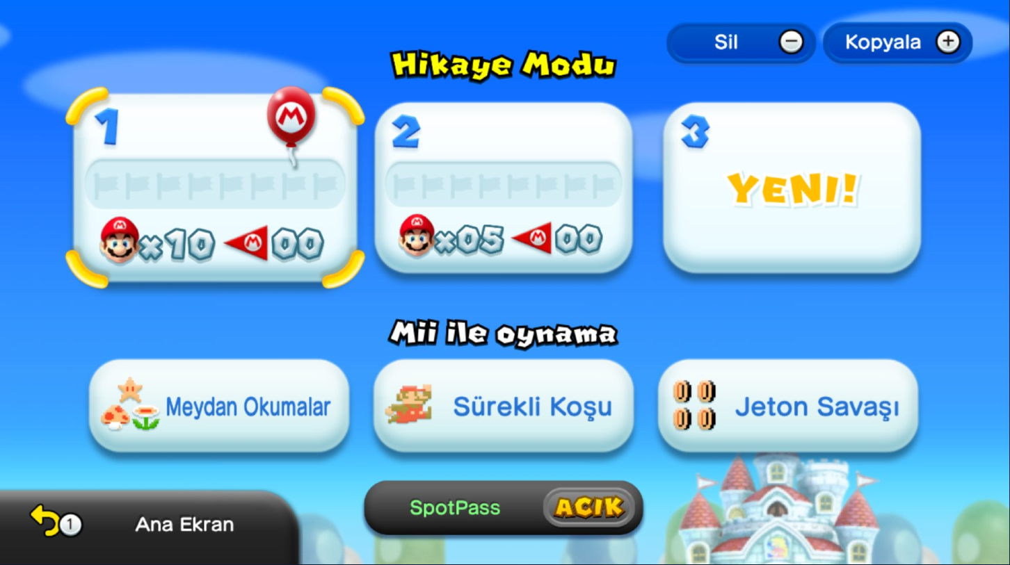 New Super Mario Bros U (-Wii U-) Türkçe Yama