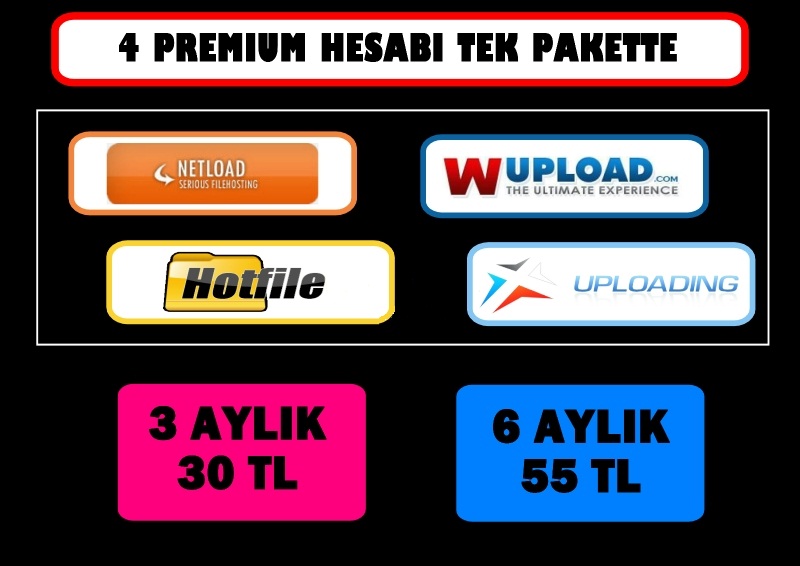  **PREMIUM HESAPLARDA DEV KAMPANYALAR** Netload-Wupload-Uploading-Turbobit-Depositfiles-Hotfile