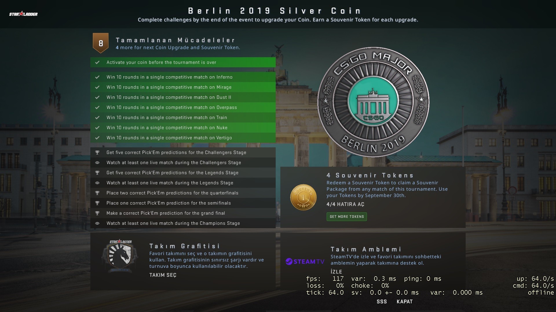 Berlin 2019 Starladder Turnuvası Başlıyor! Bilet Alımı Pick'em Tahminleri