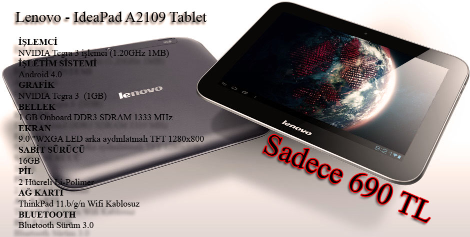  Lenovo - IdeaPad A2109 Tablet