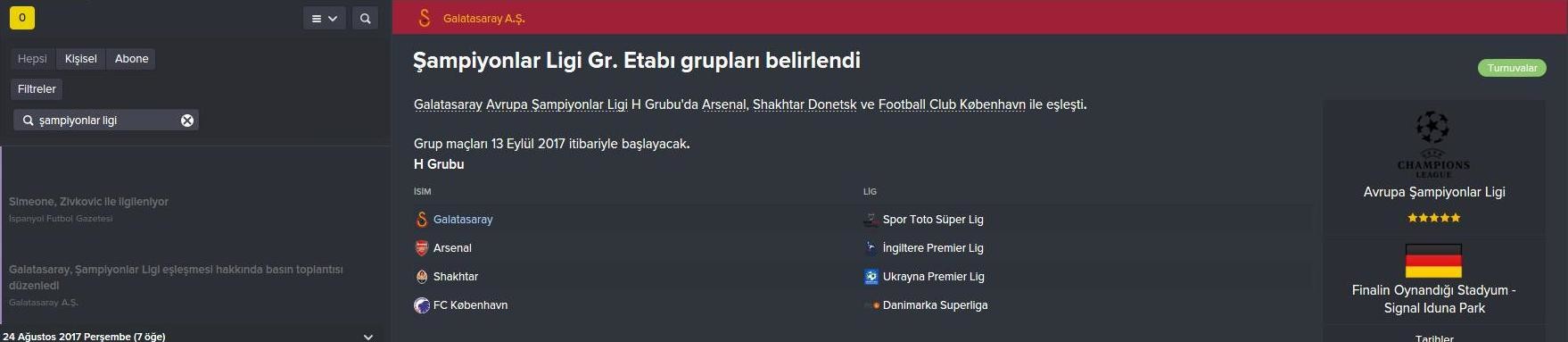  FM 2016 Galatasaray Kariyeri  -Yine yeniden- (3. sezon basladi)