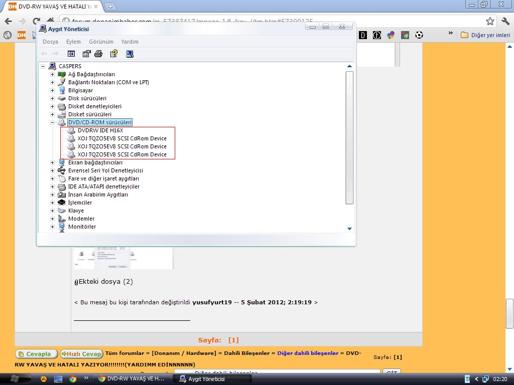  DVD-RW sorunu.