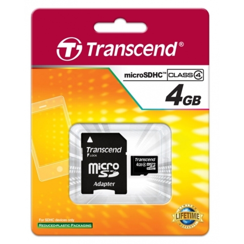  TRANSCEND 4 GB MİCROSDHC MİCRO CLASS 4 & 2