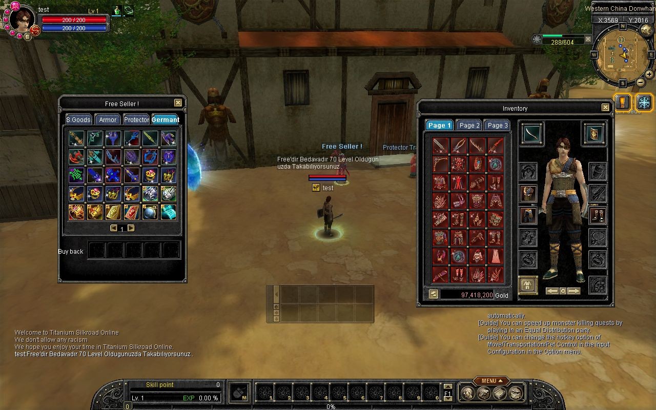  Titanium Silkroad Online 70 CAP Sadece CH Server