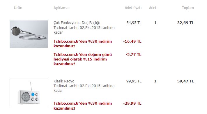  Tchibo.com.tr'den alt limitsiz %30 indirim son gün 30 EYLÜL - 23:59