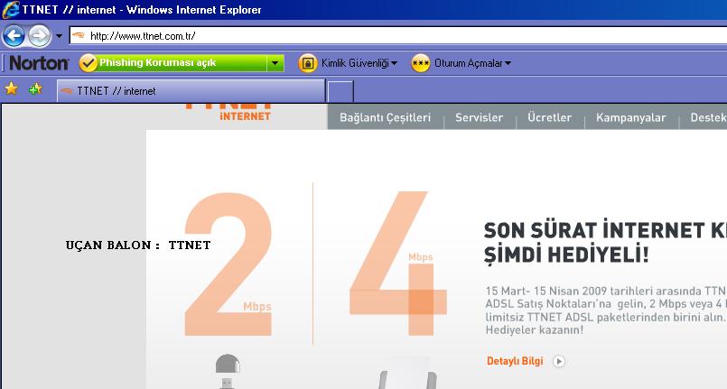  TTNET'İN SAYFASINDA SİZİ VİRÜS KARŞILIYOR