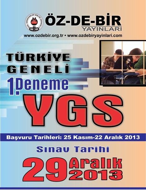  Özdebir Türkiye Geneli YGS 1. Denemesi 29 Aralık 2013 [ANA KONU]