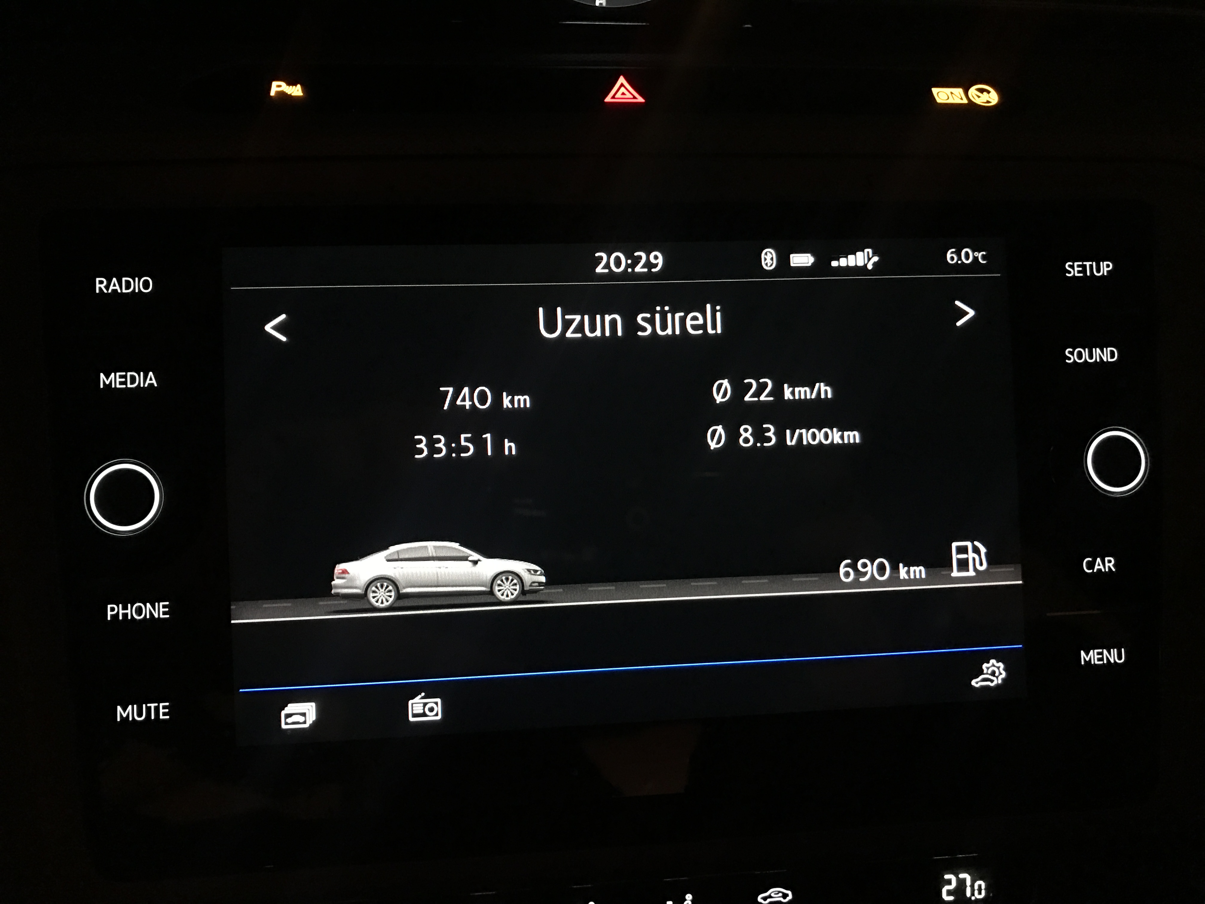 Passat b8 tsi uzun  yol tüketim örneği