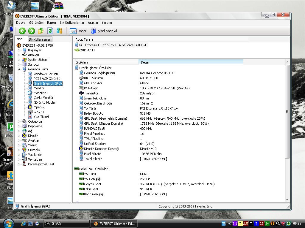  8600 GT Pipeline Ve Overclock