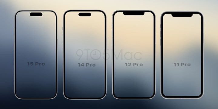 iPhone 15 Pro'nun iddialı ince çerçevesi, önceki modellerle karşılaştırıldı