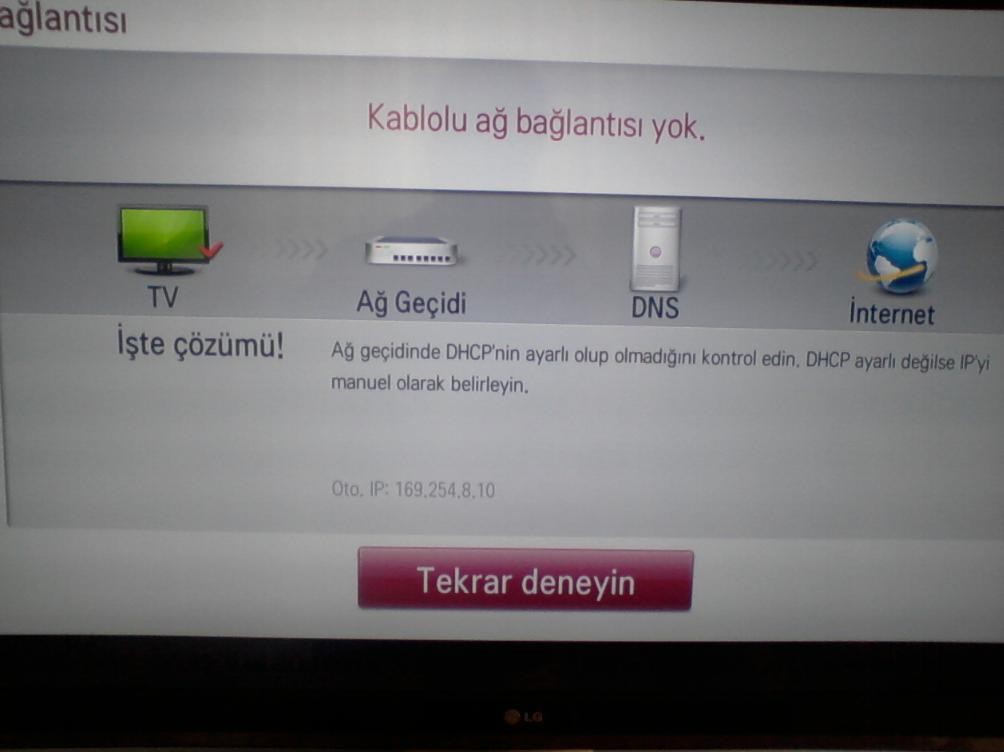  Televizyondan internete bağlanmak [ACİL]