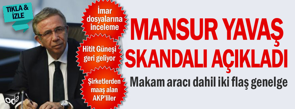 FLAŞ...  Mansur Yavaş skandalı açıkladı : AKP döneminde yaşanan israflara yeni bir skandalı açıklaya