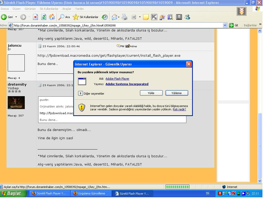  Sürekli Flash Player Yükleme Uyarısı (Sinir bozucu bi sorun)
