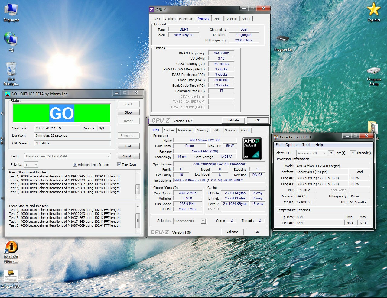  Athlon II x2 260 OC