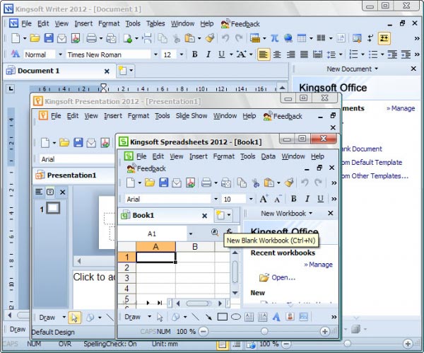  Kingsoft Office Suite Standard 2012 Ücretsiz (PC için)