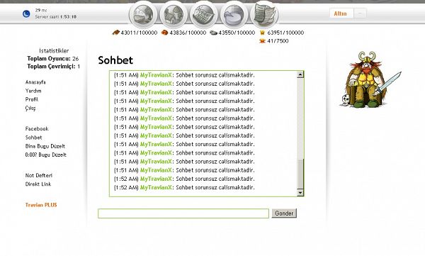  ◄█ MyTravianX.com ◄█► En Kaliteli PvP Server █►