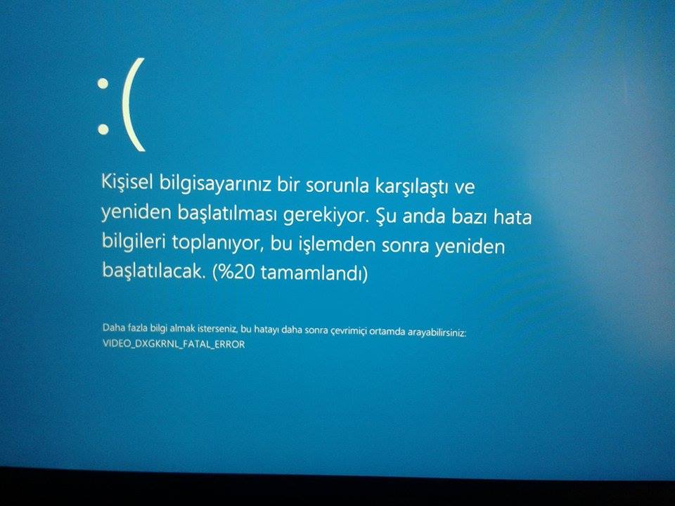 Video dxgkrnl fatal error