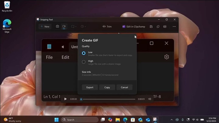Windows 11'in Ekran Alıntısı Aracı'na GIF oluşturma özelliği geldi
