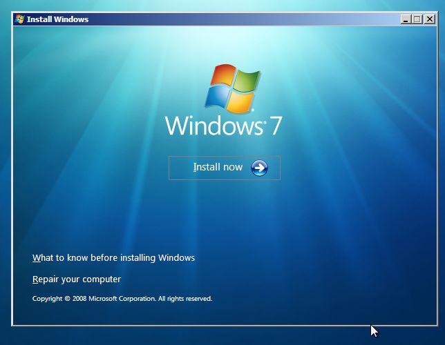  Windows 7 Kurulum