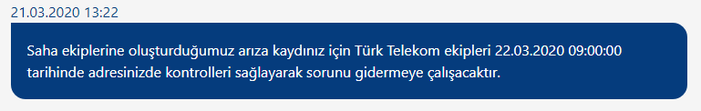 TurkNet'e geçtik 1 haftadır internet yok