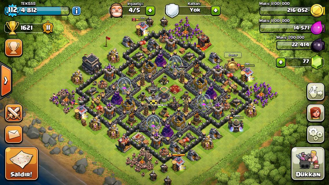  113 lvl TH9 savunma ve lab full köy