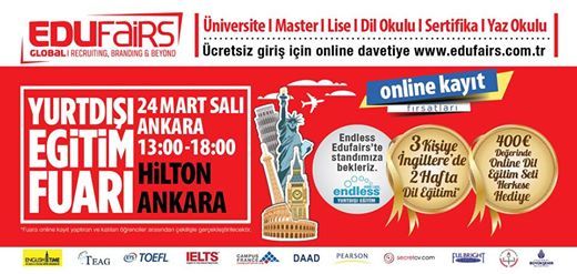  Ücretsiz EduFairs Yurtdışı Eğitim Fuarları