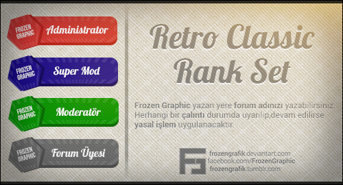  Retro Classic Rank Set .PSD By Frozen Graphic