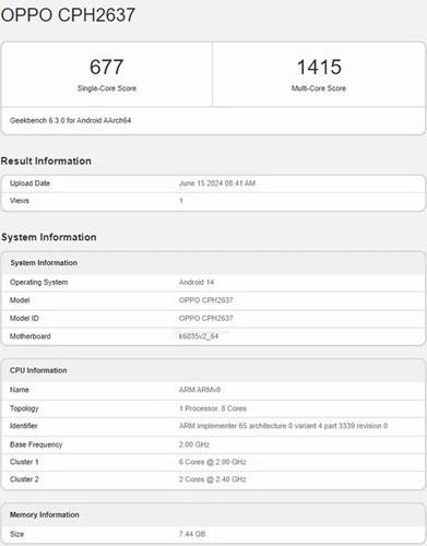 Oppo Reno 12F, Geekbench'te listelendi: İşte beklenen özellikler