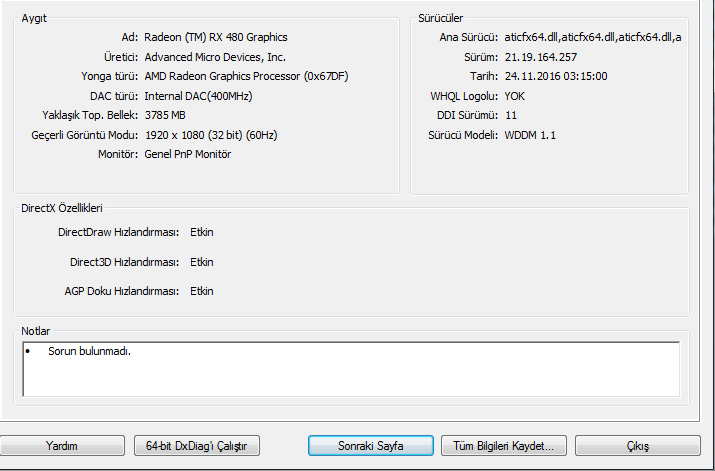  AMD RX 480 8 GB Problem.