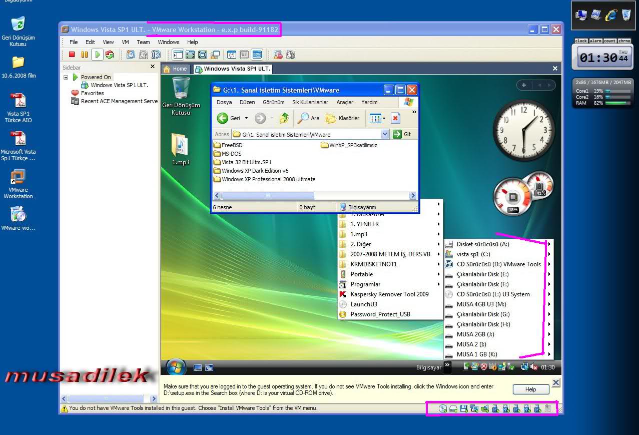  VMware Workstation 6.5 Build 91182 Beta (Aynı Anda 2 İşletim Sistemi Kullanın)