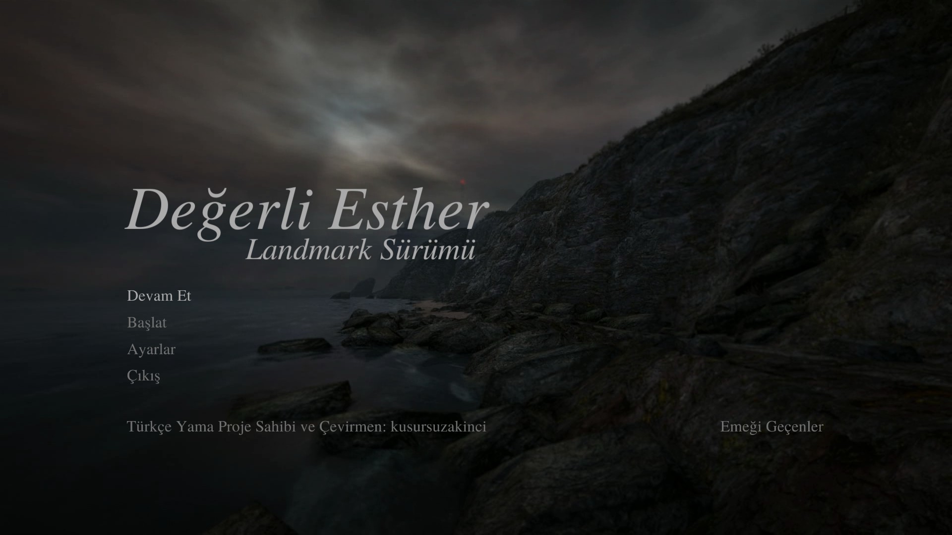 Dear Esther Landmark Edition - Türkçe Yama [BİTTİ]