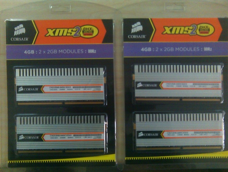  Corsair 4gb DDR2 kit, 16gb USB bellek
