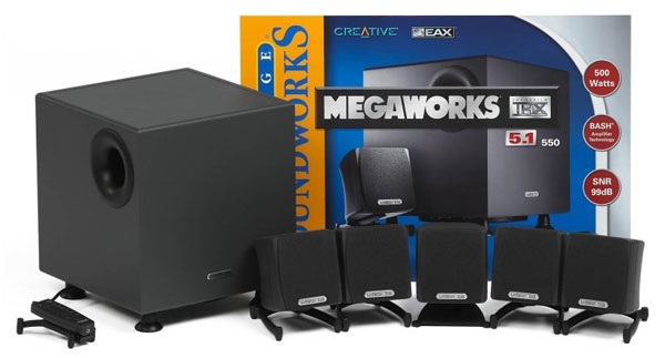  Creative MegaWorks THX550 + Creative MT-1200 ayaklık