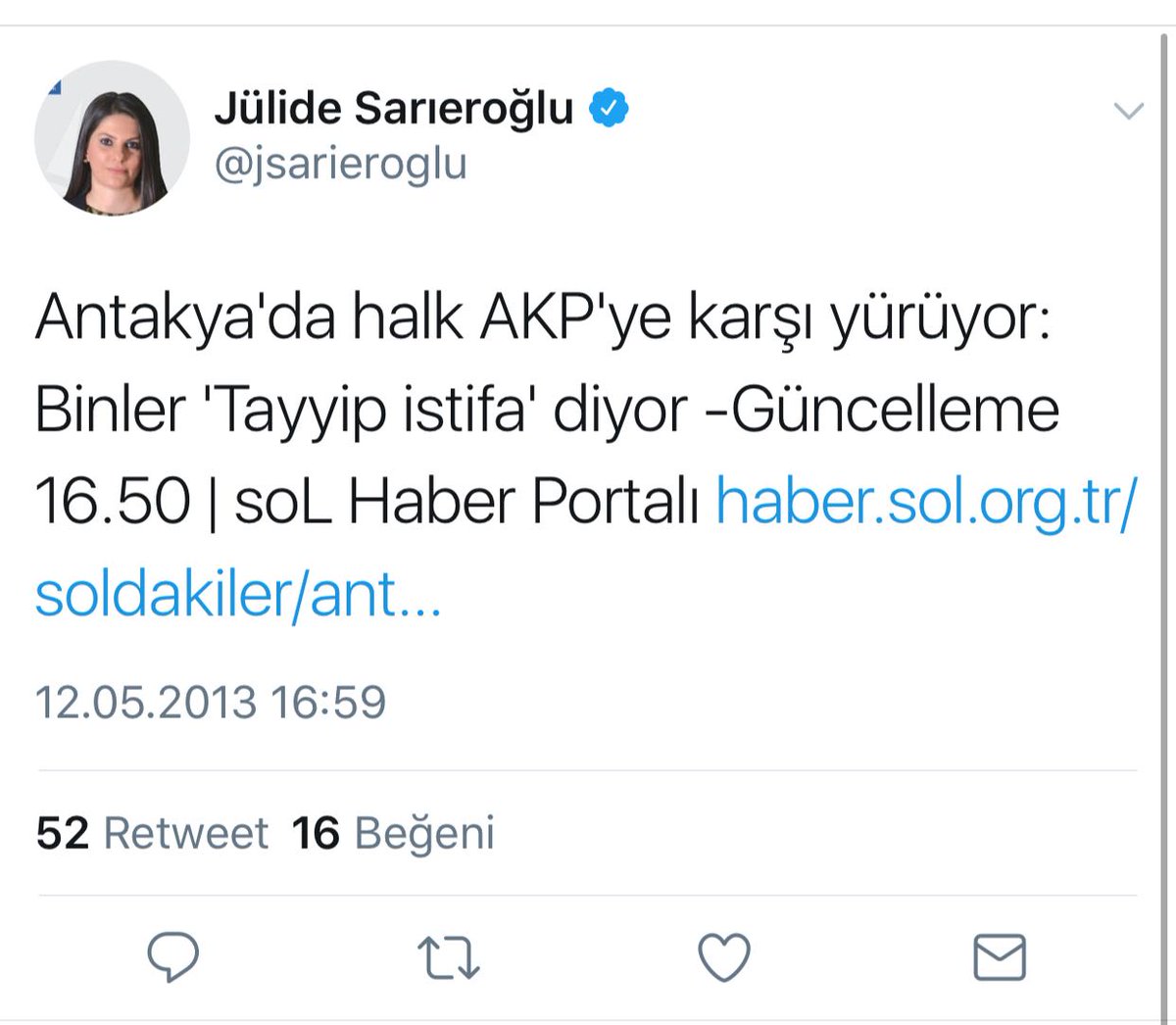 Yeni Bakan olan Jülide Sarıeroğlu'nun Tayyip İstifa ve Gülen tweetleri ortaya çıktı