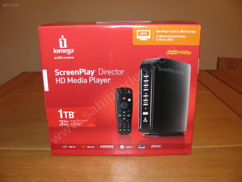  IOMEGA ScreenPlay Director HD 1TB Usb 2.0 Wi-Fi Media Player