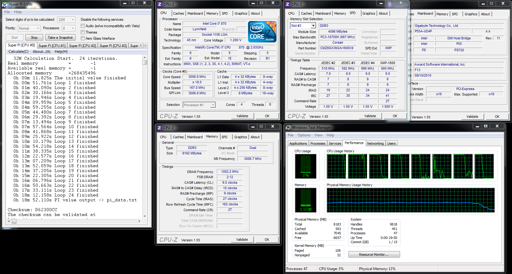  CORSAIR(2x4GB) Vengeance overclock yardım ?