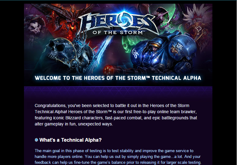  Heroes of storm alpha davet