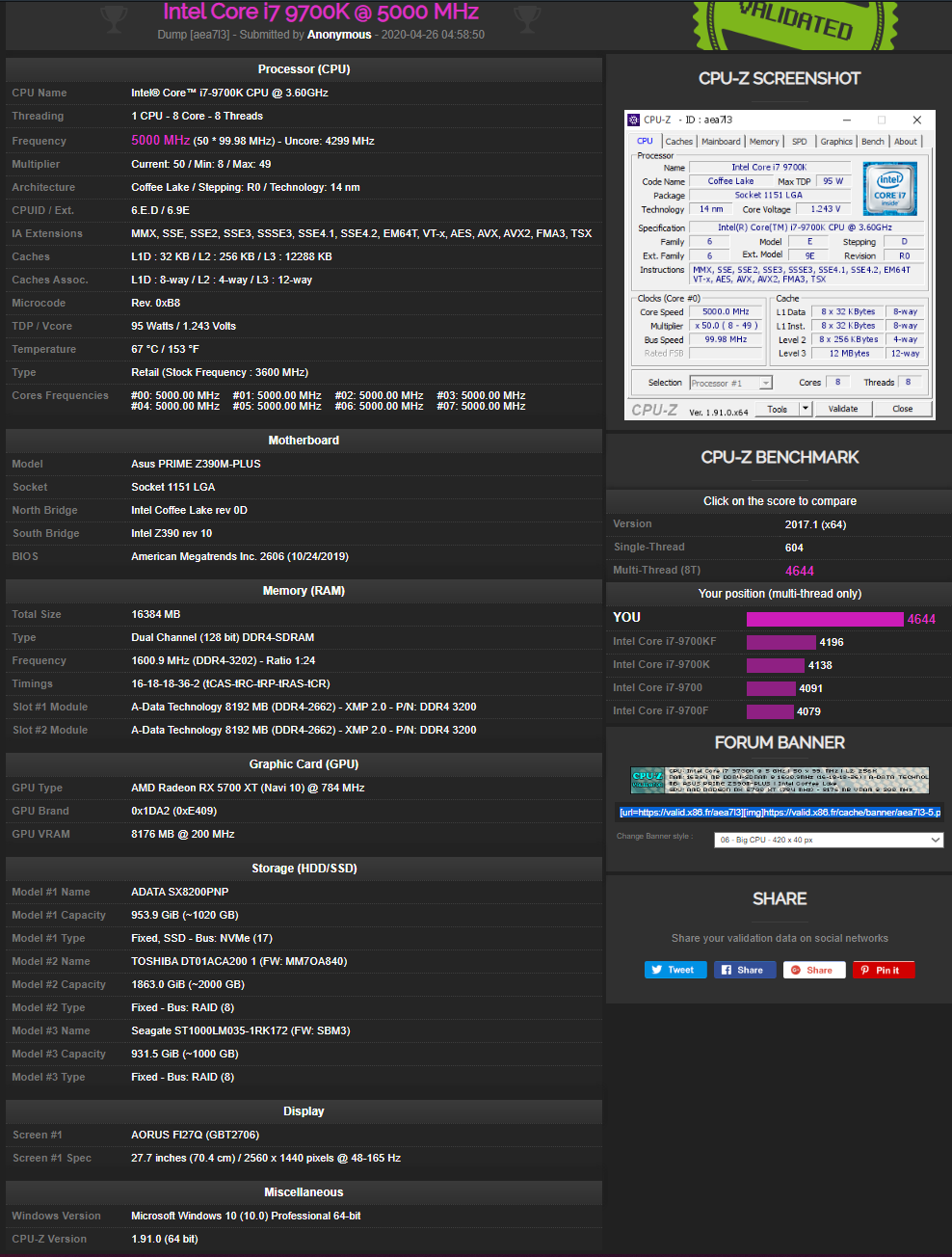 i7 9700k Overclock hakkında