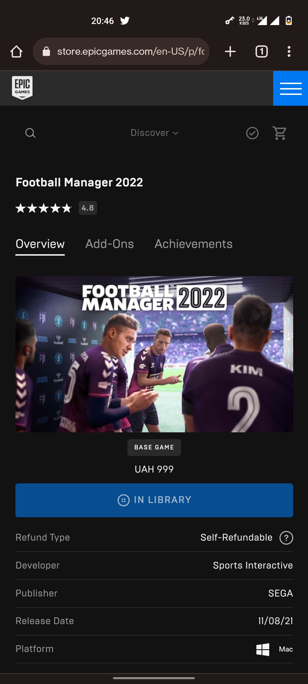 Prime Gaming'de Football Manager 2022 Ücretsiz Oldu!