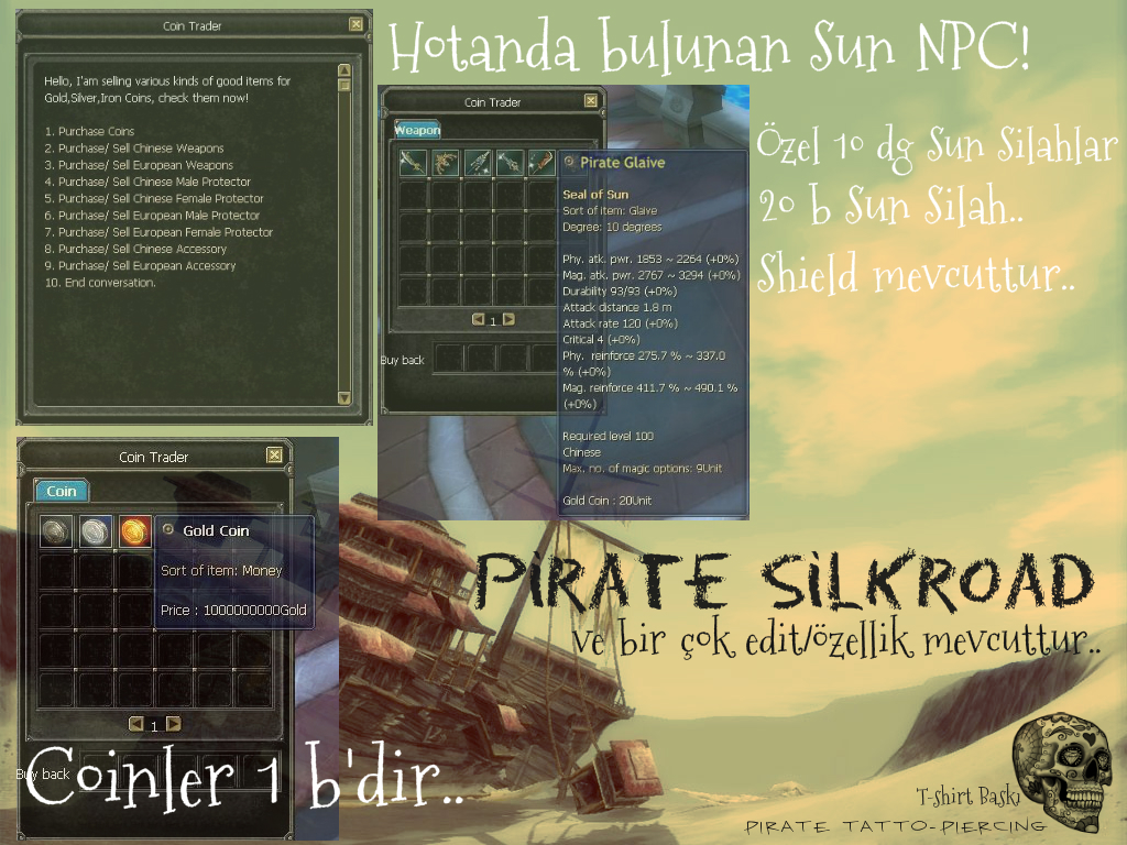  Pirate Silkroad 100 Cap|| Sadece Chn ||Açılış 10.06.2014