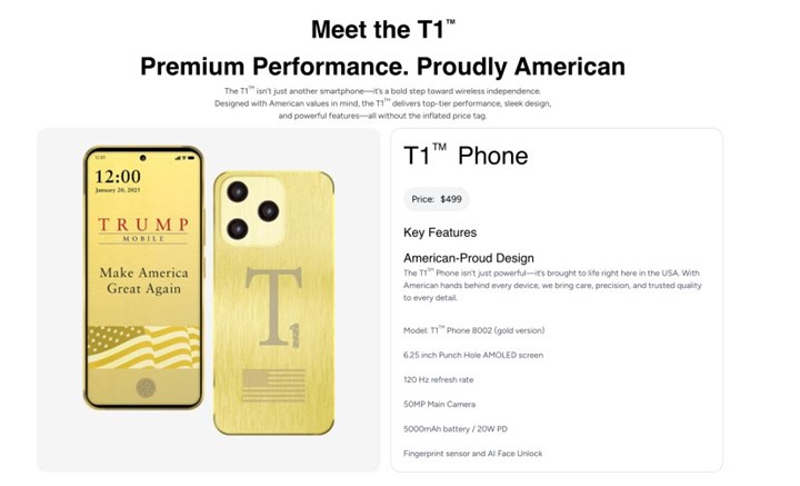 Trump Phone'un ABD'de üretilmediği ortaya çıktı: Sitesinden ibare kaldırıldı