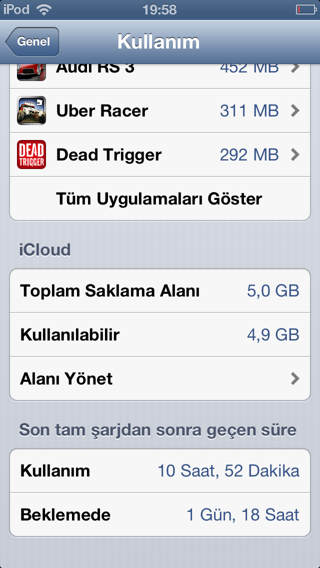  iPod Touch 5g Pil Dayanıklığı