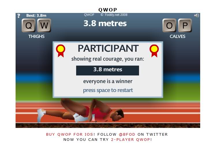  QWOP oyunu(adamı yürütmece)